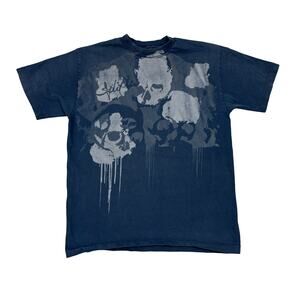 Split Skateboards Y2K Grunge Skull T Shirt Men's Medium BMX Skater